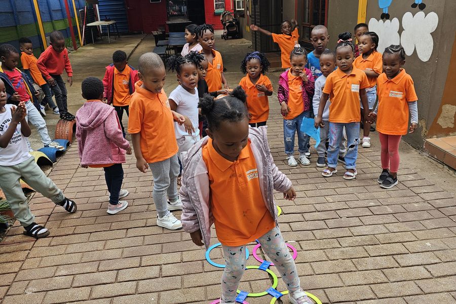 Outdoor activity space at Little Toddlers Creche